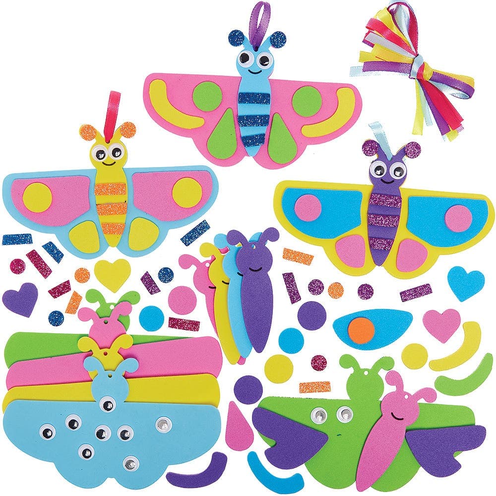 Moth Mix & Match Decoration Kits (Pack of 8) Decoration Craft Kits