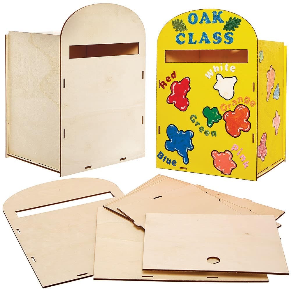 Wooden Post Box Kit (Each) Self-Assemble, 23cm x 23cm x 33cm, Instructions Included