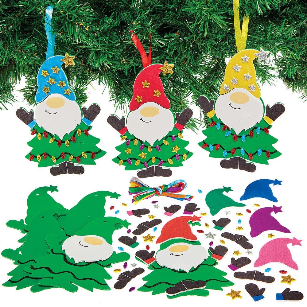 Christmas Tree Gonk Mix & Match Decoration Kits (Pack of 8)