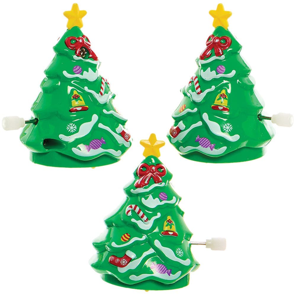 Spinning Christmas Tree Wind-ups (Pack of 4)