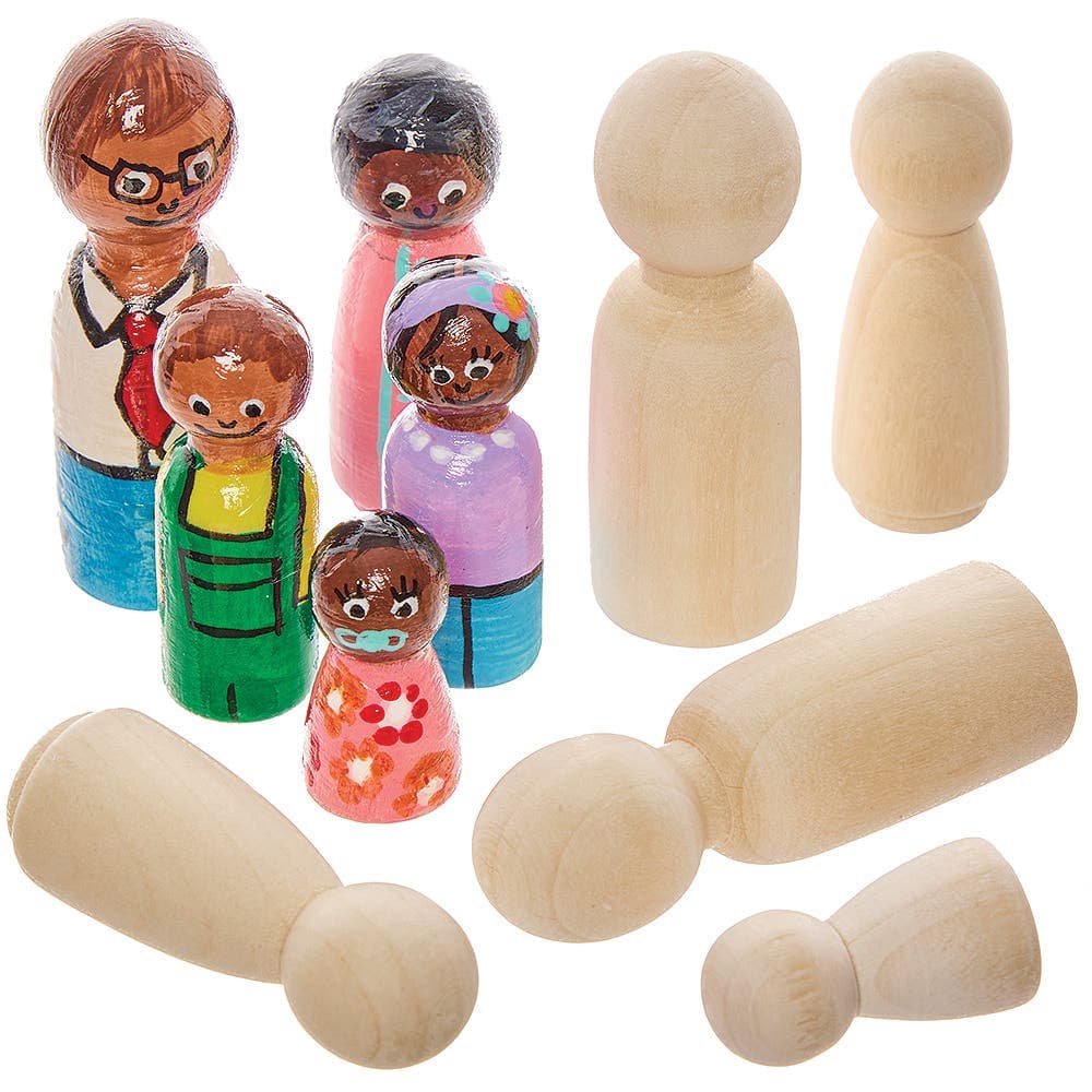 Wooden Family (Pack of 10) Decoration Craft Kits