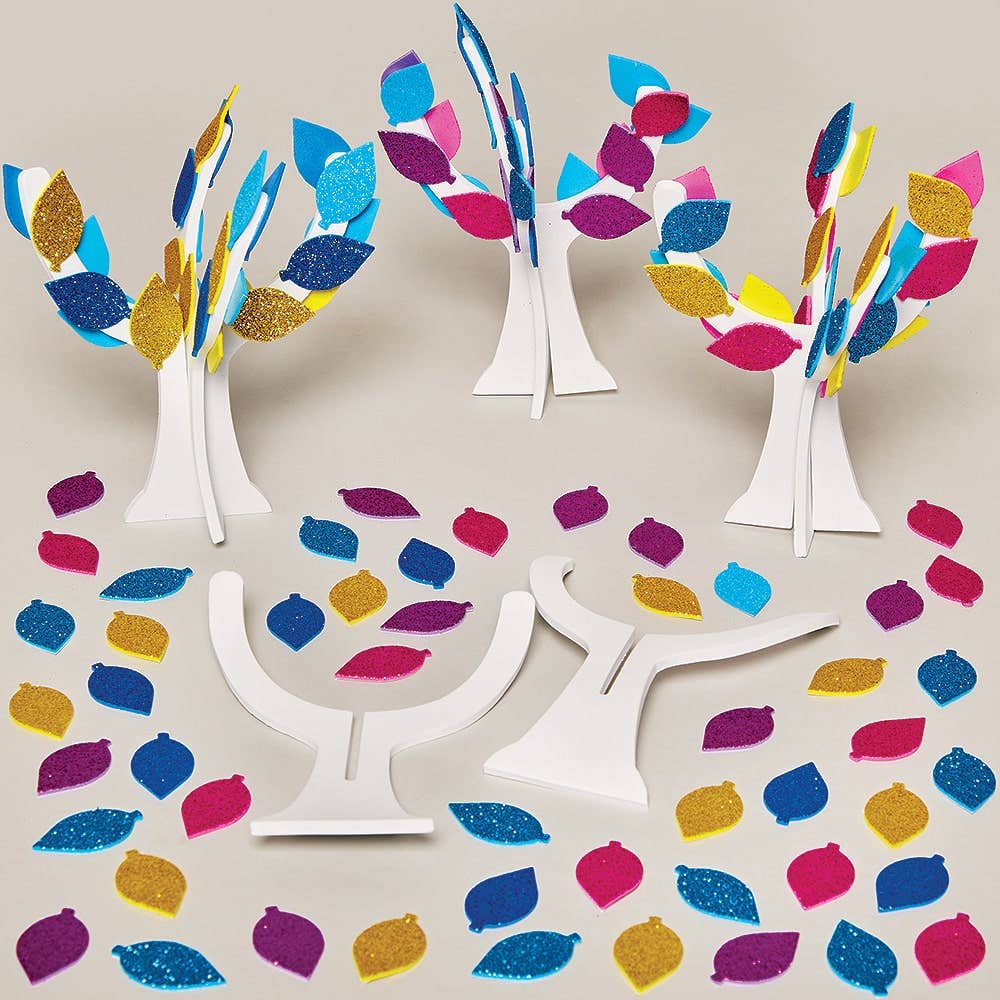 Ramadan Tree Of Good Deeds Kits (Pack of 4) 6 leaf colours - Gold, Pink, Dark Blue, Light Blue, Purple & Teal