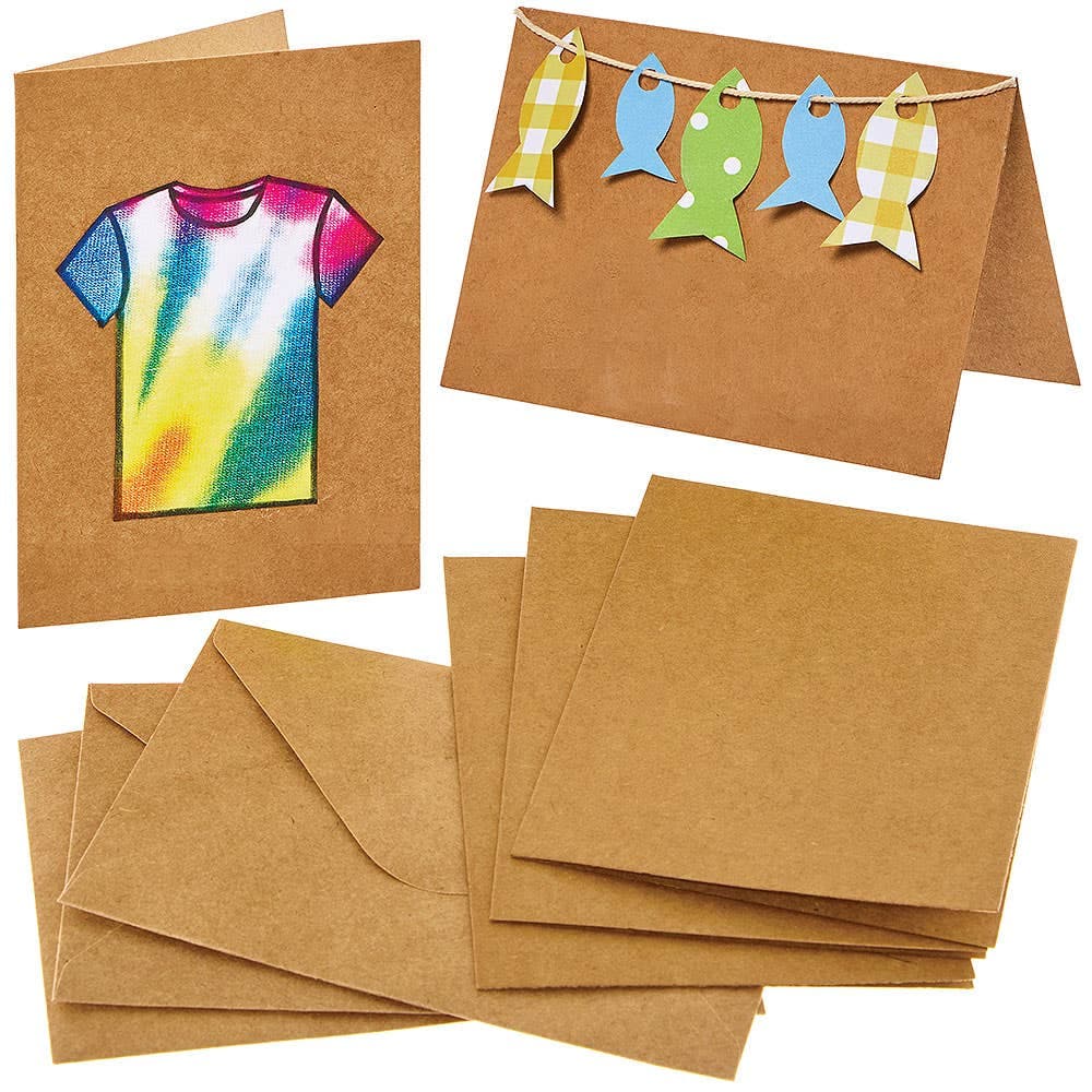 Kraft Greeting Card Blanks (Pack of 12)
