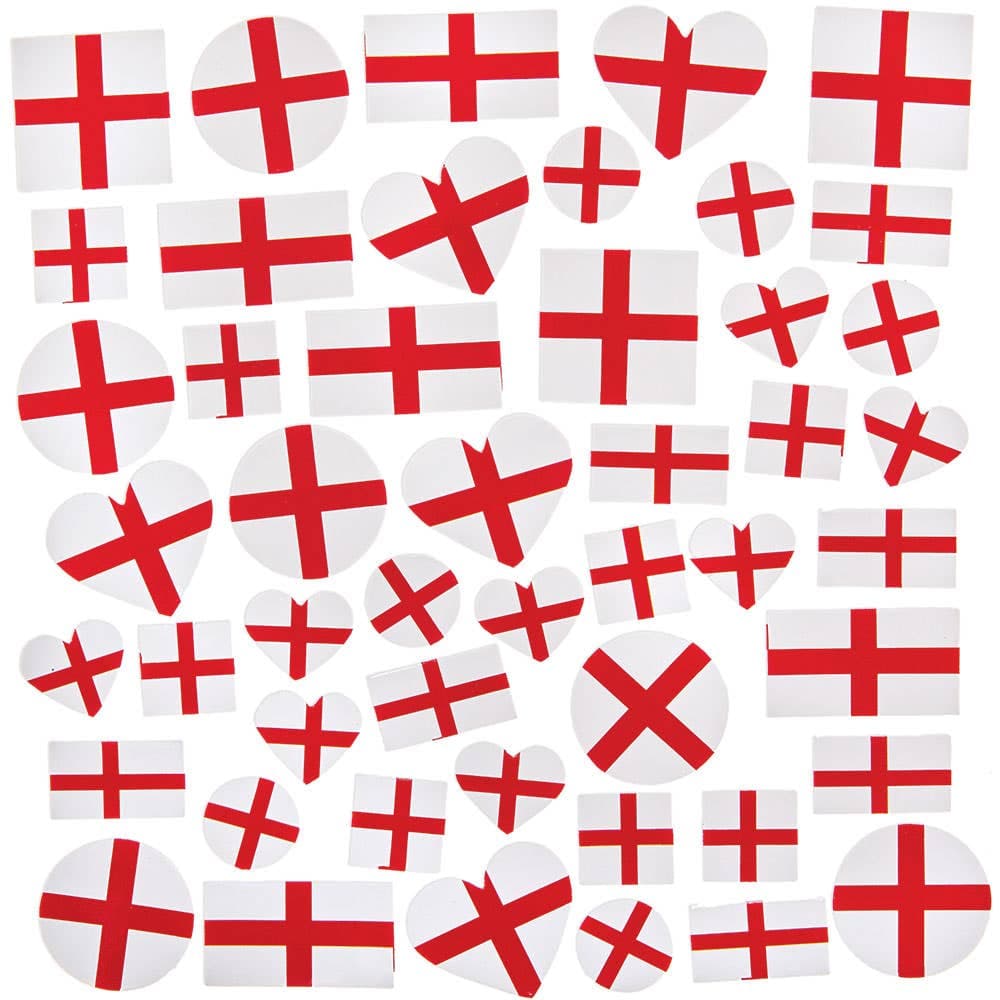 England St George Flag Foam Stickers (Pack of 200)