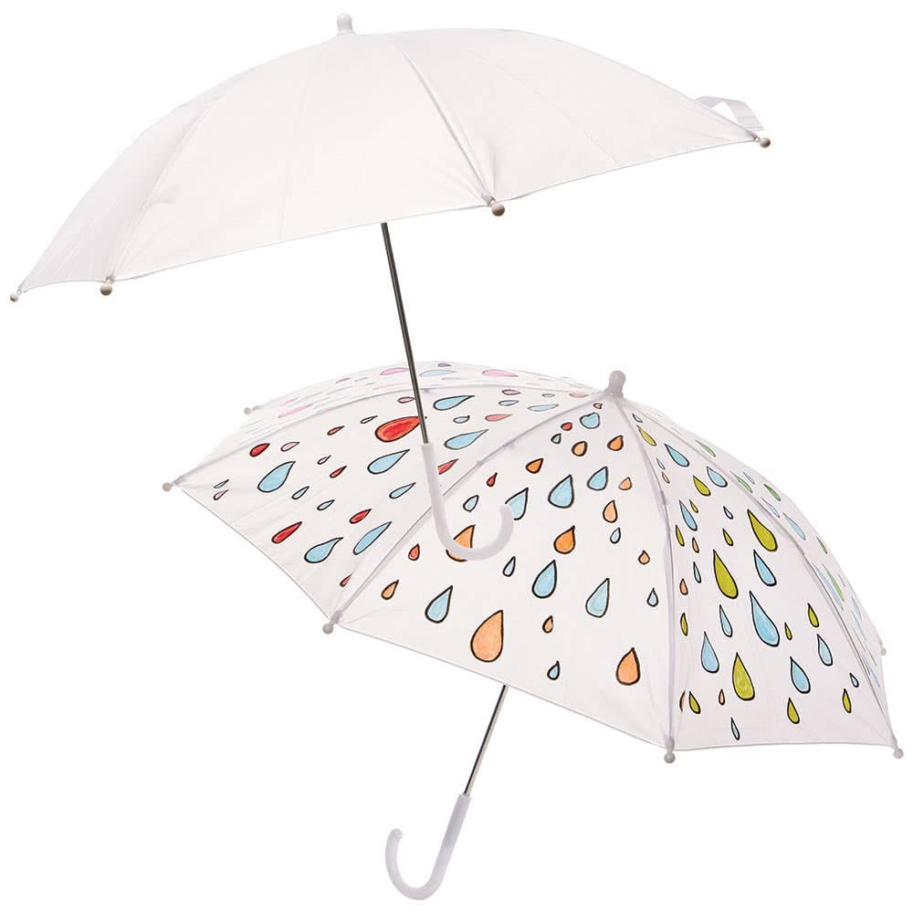 Design Your Own Umbrellas (Pack of 2) Size 50cm Diameter, Polyester, Decorate & Personalise