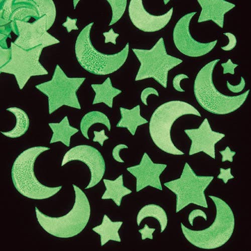 Glow in the Dark Moon & Star Stickers (Pack of 120) Stickers
