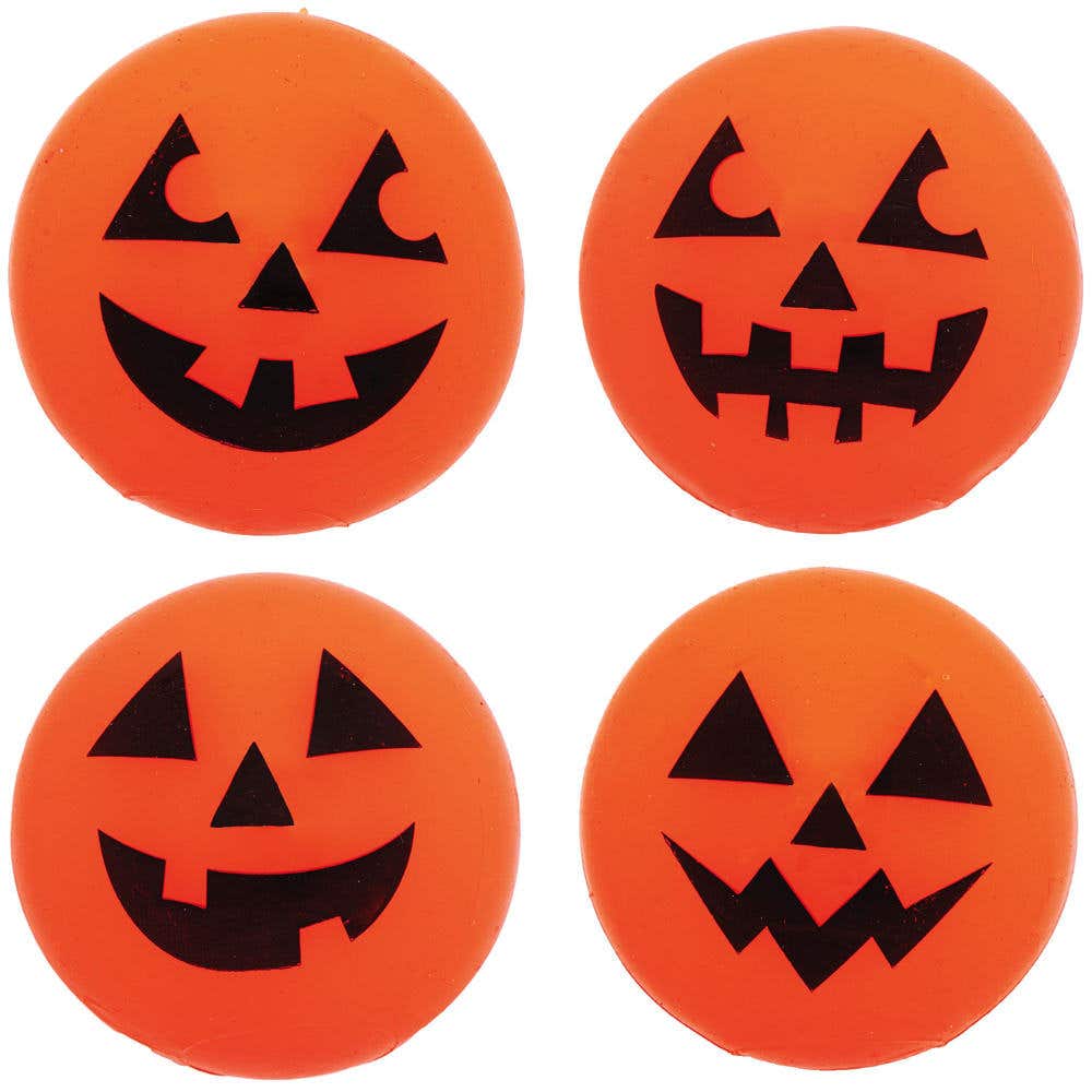 Halloween Light-up High Bounce Balls (Pack of 4) Halloween Toys, Party Bag Fillers/Prizes