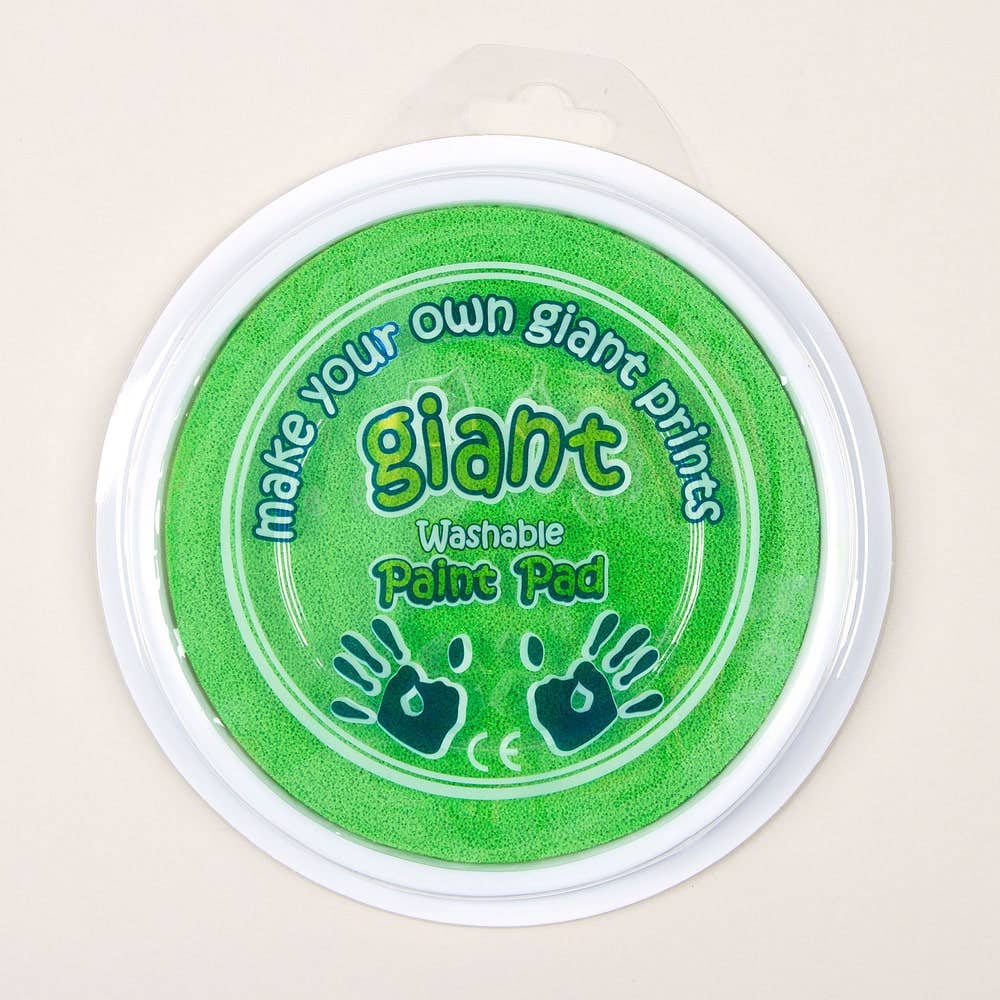 Lime Green Jumbo Paint Pads (Each) 15cm Ink Pad, Washable Paint, Art Supplies