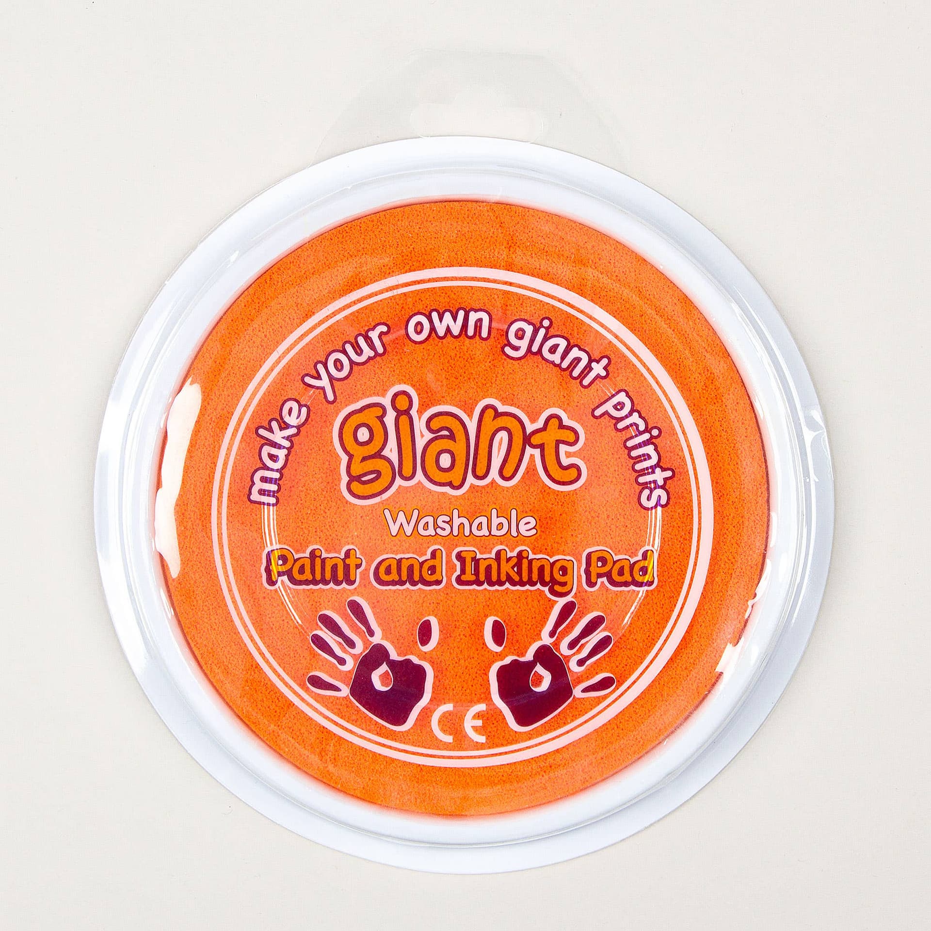 Orange Jumbo Paint Pads (Each) 15cm Ink Pad, Washable Paint, Art Supplies