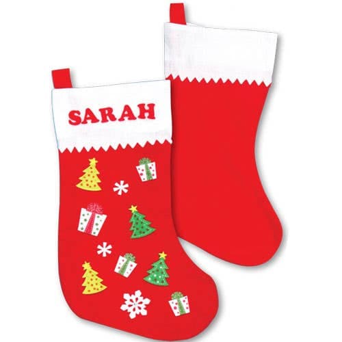 Large Felt Christmas Stockings (Pack of 3) Christmas Crafts, Size 39cm, Decorate & Personalise