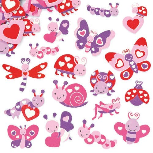 Love Bug Foam Stickers (Pack of 120) Stickers
