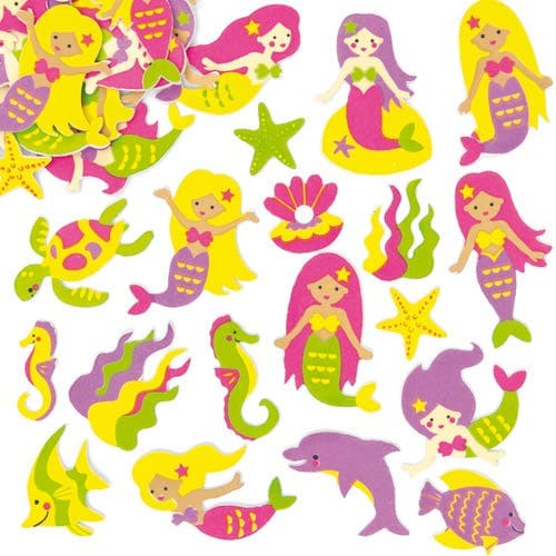 Foam Mermaid Stickers (Pack of 120) Stickers