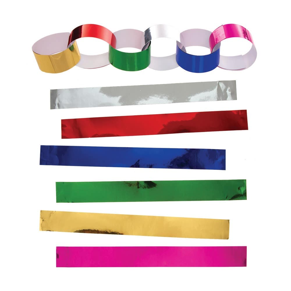 Metallic Paper Chains (Pack of 240) 6 Assorted Metallic Colours, Perfect For Hanging
