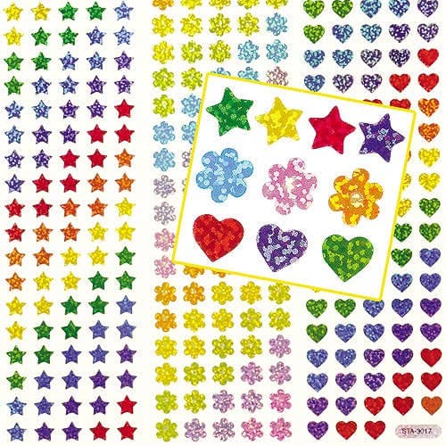Mini Holographic Stickers (Pack of 348) Stickers Assorted colours