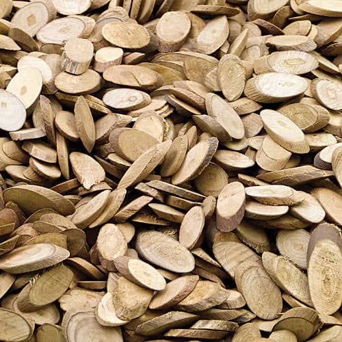 Natural Branch Chips (Per pack) Approx 250g Per Pack/40 Chips, Colours/Sizes Vary, Natural Craft Materials