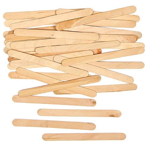 Natural Wooden Craft Sticks (Pack of 200) Natural Craft Materials
