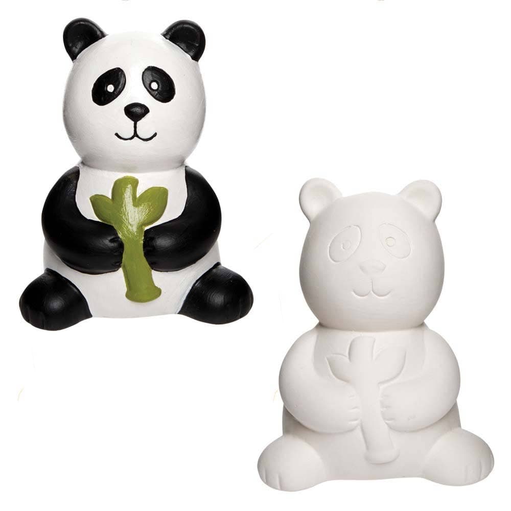 Panda Ceramic Coin Banks (Box of 2) Decoration Craft Kits
