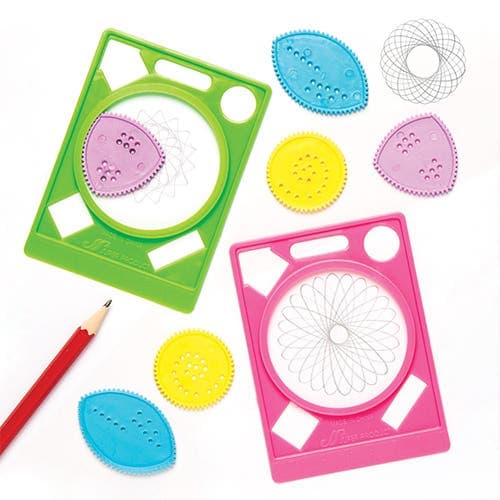 Pattern Creator Stencils (Pack of 8) Art Supplies, Art Materials 2 assorted colours - Pink & Green