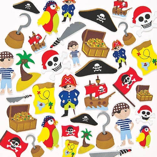 Pirate Foam Stickers (Pack of 96) Stickers