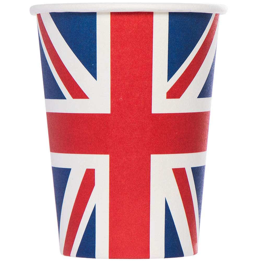 Union Jack Paper Cups (Pack of 20) Party Supplies, Holds 256ml