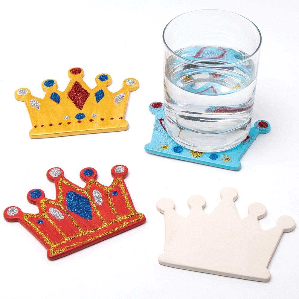 Crown Ceramic Coasters (Box of 6) Craft Blanks & Bases