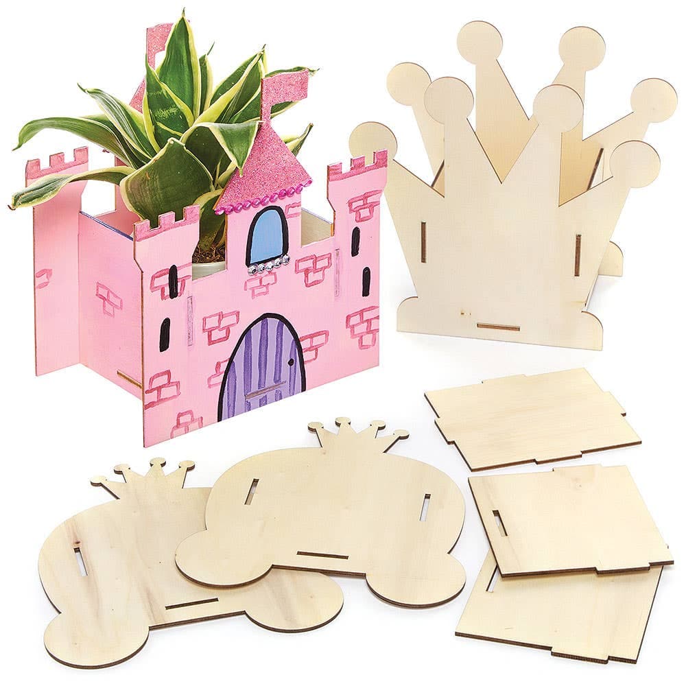 Value Wooden Flowerpot Kits (Pack of 3) Nature Craft Kits