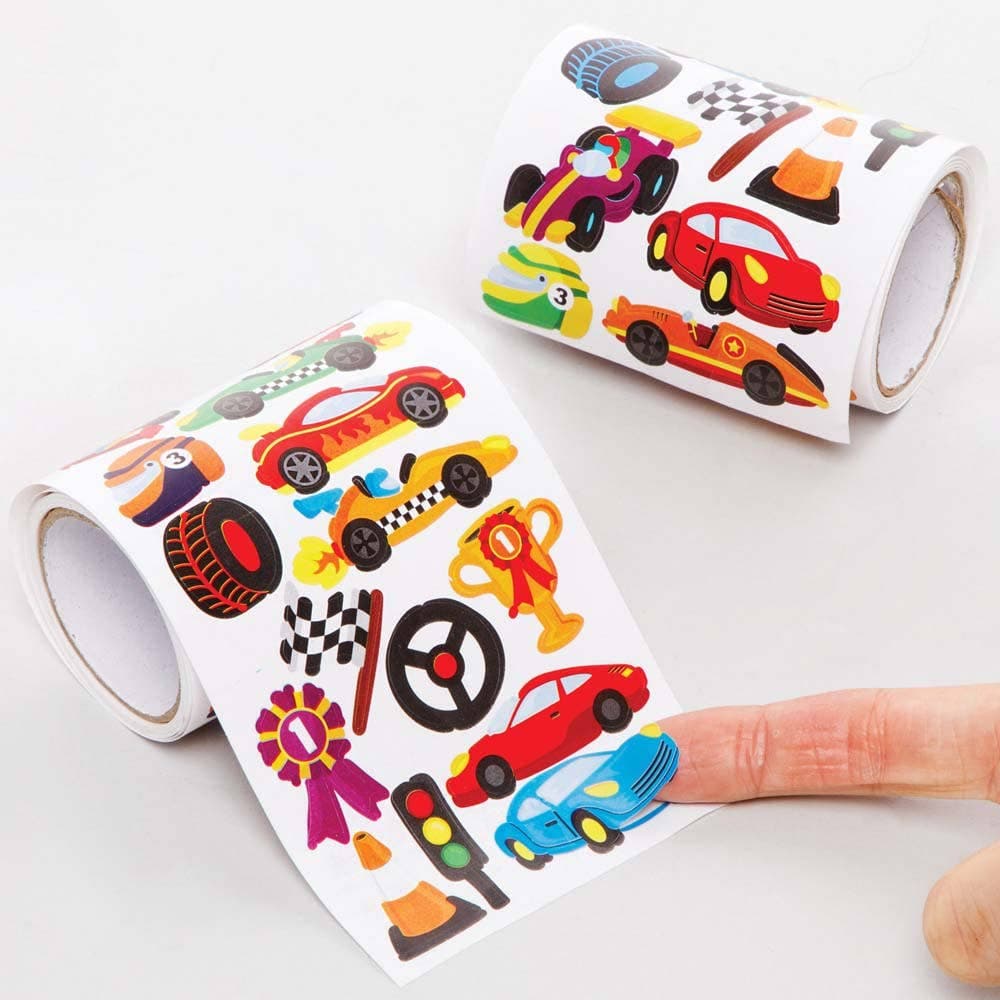 Racing Car Sticker Rolls Value Pack (Pack of 600) Stickers