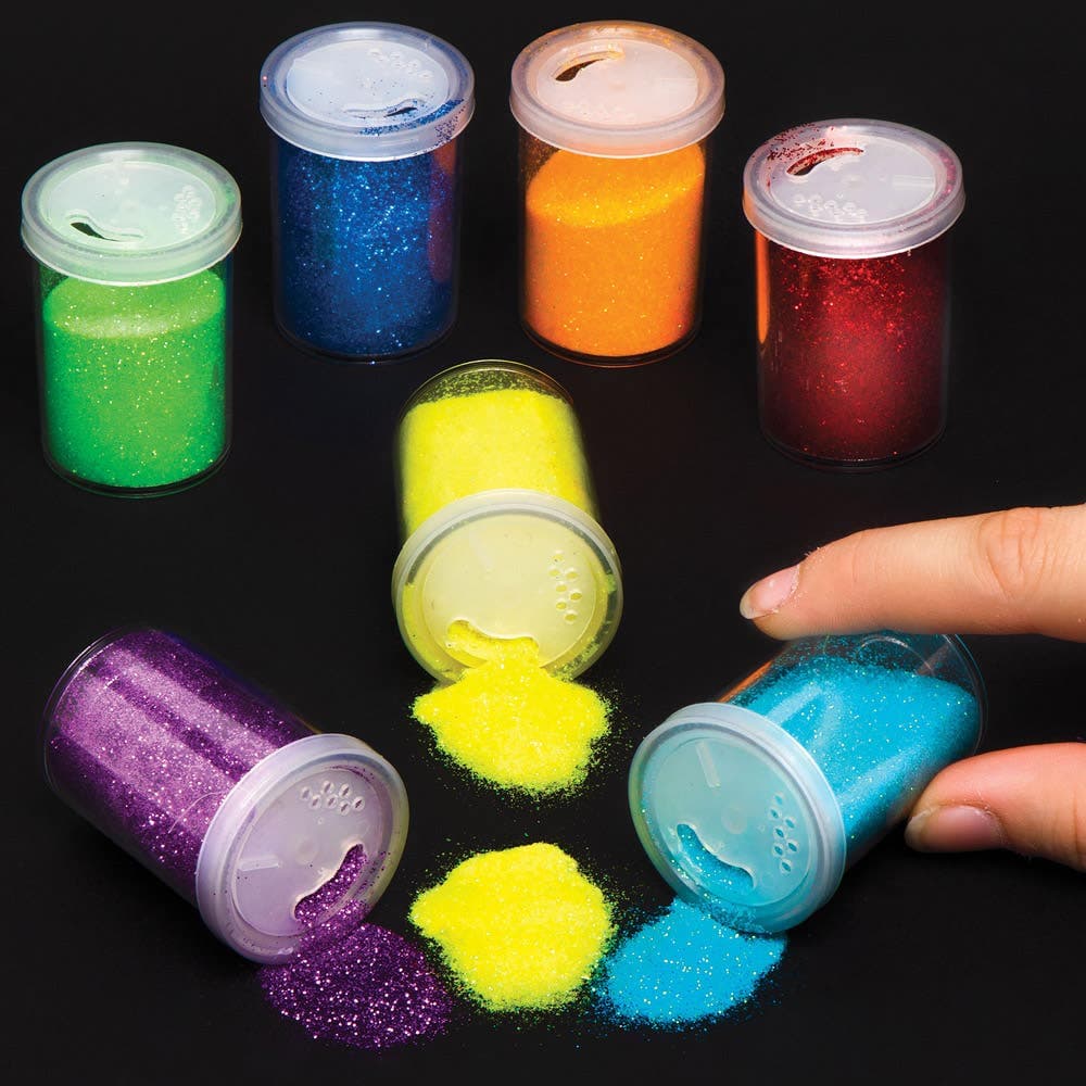 Rainbow Colours Glitter Shakers (Pack of 7) Craft Embellishments 7 assorted rainbow colours - Red, Orange, Yellow, Green, Blue, Indigo & Violet