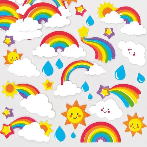 Rainbow Foam Stickers (Pack of 120) Stickers