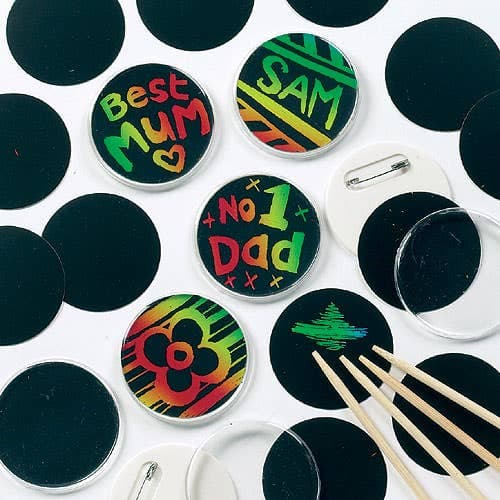 Scratch Art Badges (Pack of 10) Art Craft Kits