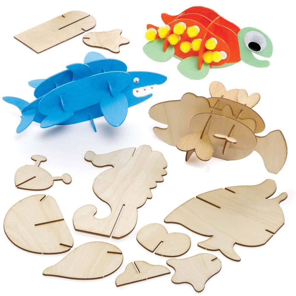Sealife 3D Woodcraft Kits (Pack of 5) Art Craft Kits