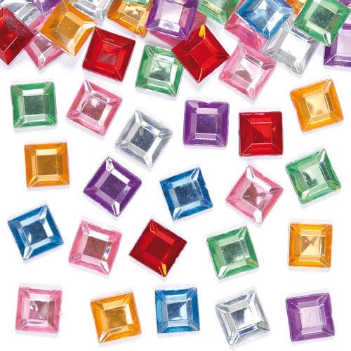 Self-Adhesive Acrylic Mosaic Jewels (Pack of 240) Craft Embellishments Assorted jewel-bright colours
