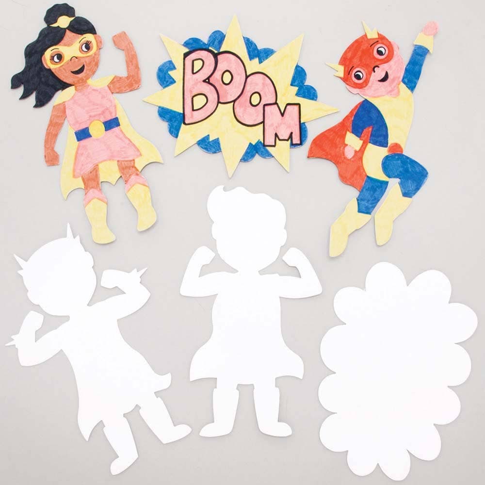 Star Superhero Card Shapes (Pack of 30) Craft Blanks & Bases