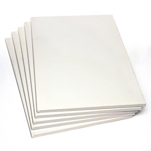 Extra Large Stretched Painting Canvases (Pack of 5) Size 40.6cm x 60.9cm, Primed & Stretched, Wooden Canvas
