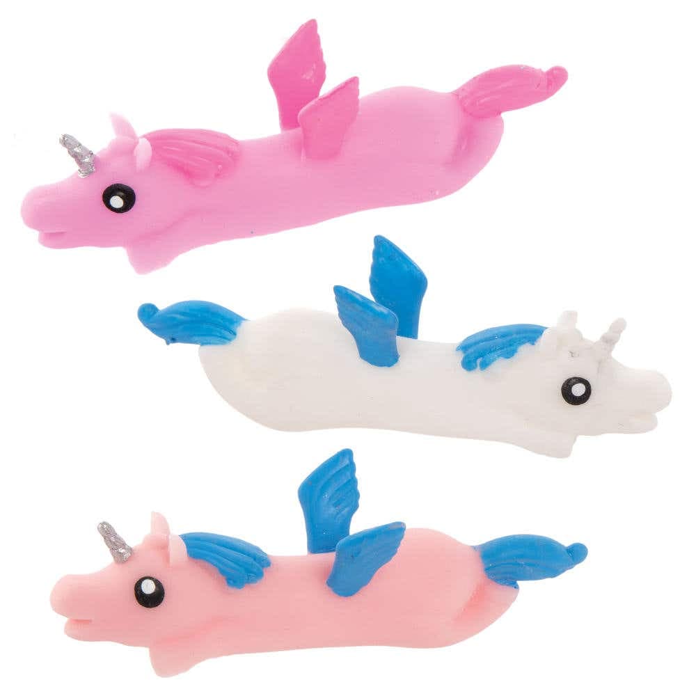 Stretchy Flying Unicorns (Pack of 5) Soft & Sensory Toys 5 assorted colourways - White/Blue, Pink/Purple, Purple/Pink, Purple/White & Pink/Blue