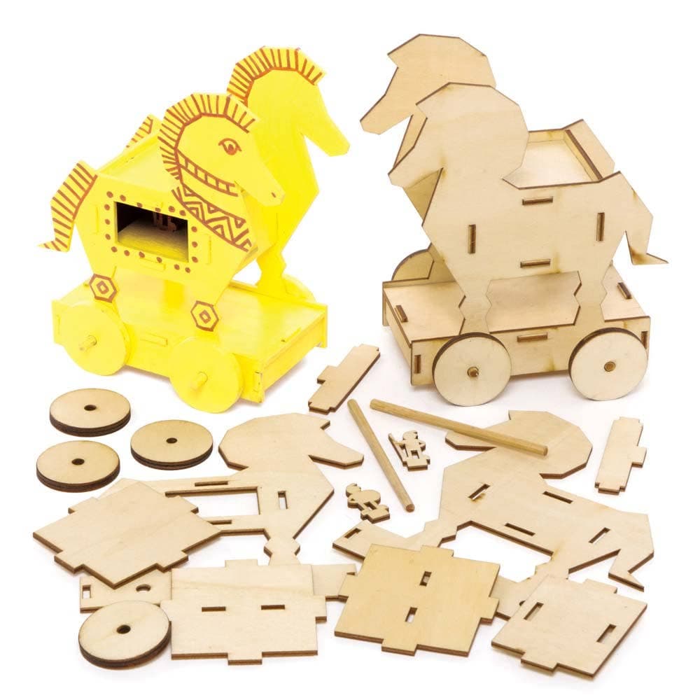 Trojan Horse 3D Woodcraft Kits (Pack of 2) Art Craft Kits