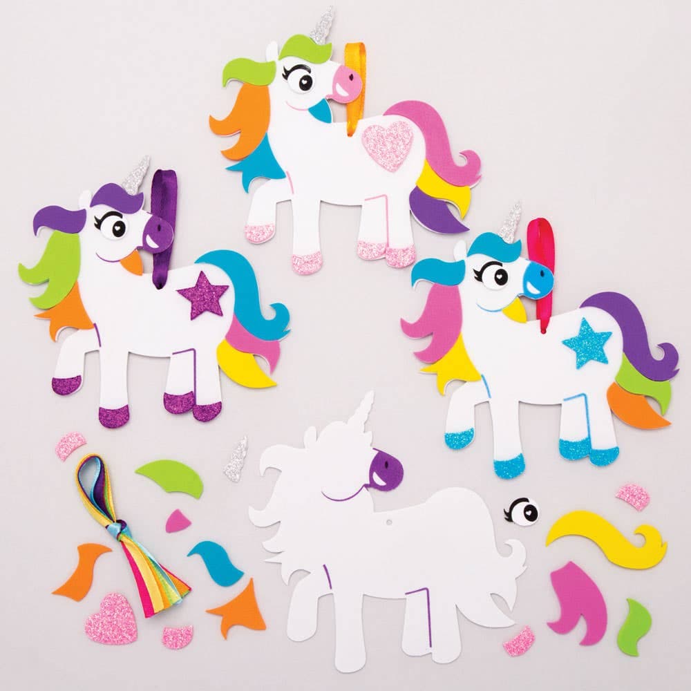 Unicorn Mix & Match Decoration Kits (Pack of 6) Decoration Craft Kits