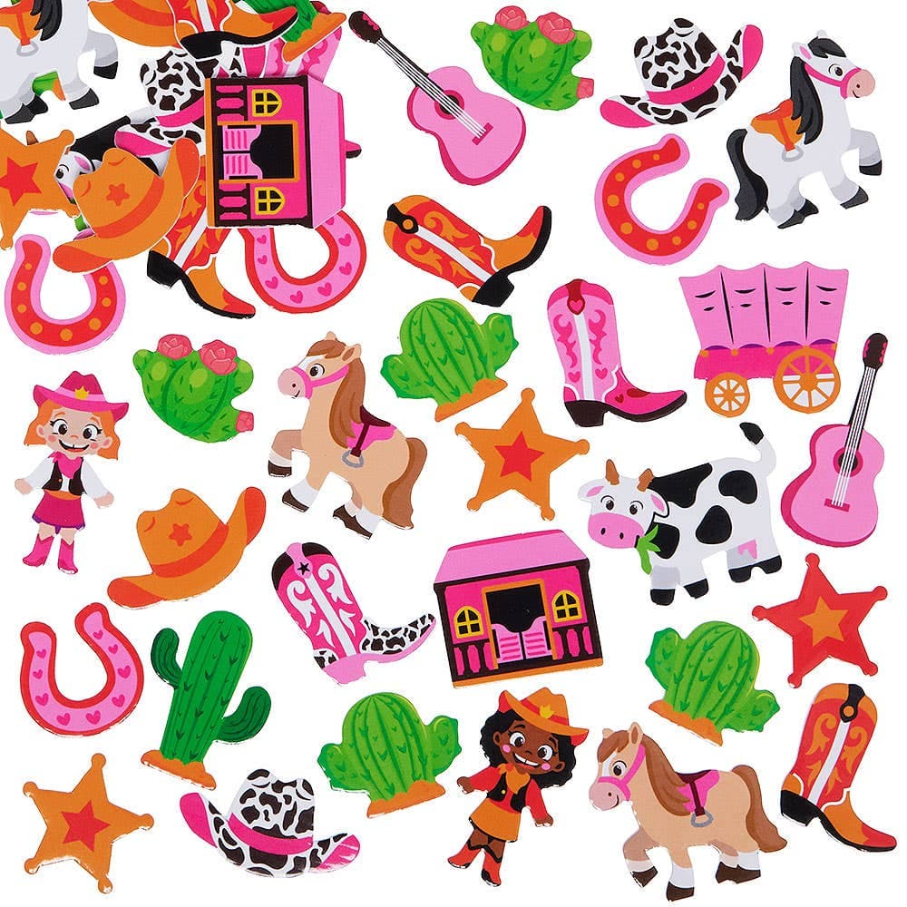 Cowgirl Foam Stickers (Pack of 120)