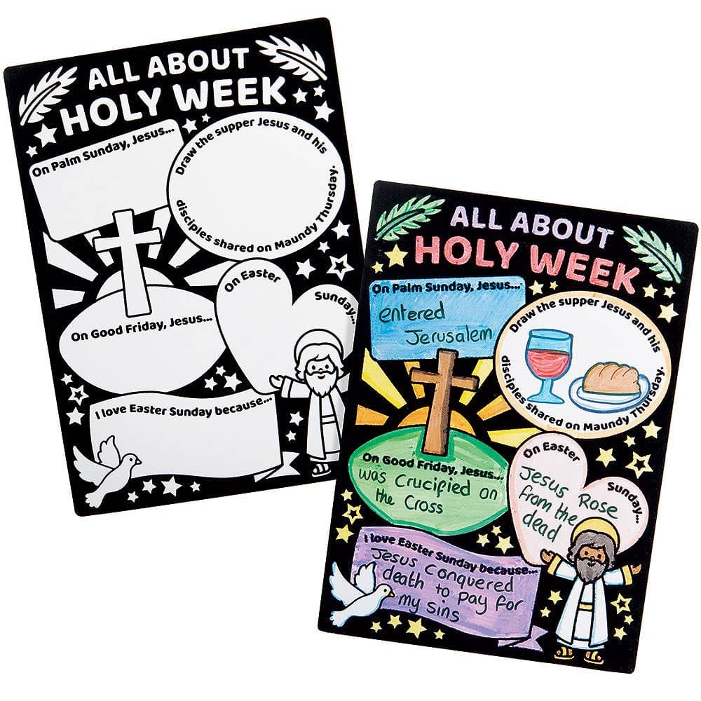 All About Holy Week Fuzzy Art Posters (Pack of 6)