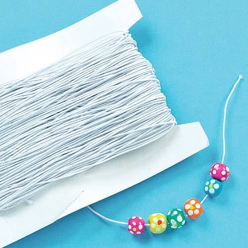 White Elastic (30m reel) Jewellery