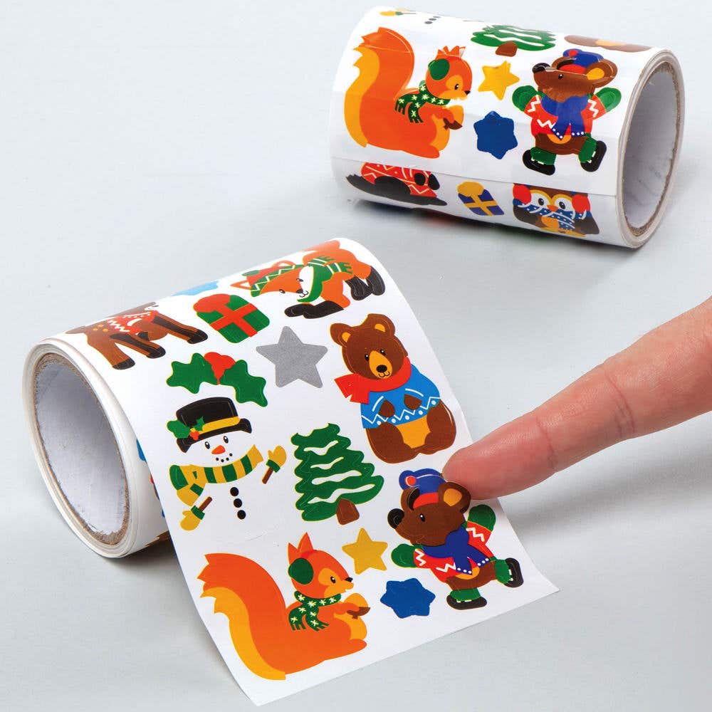 Winter Woodland Sticker Rolls Value Pack (Pack of 680) Christmas Craft Supplies
