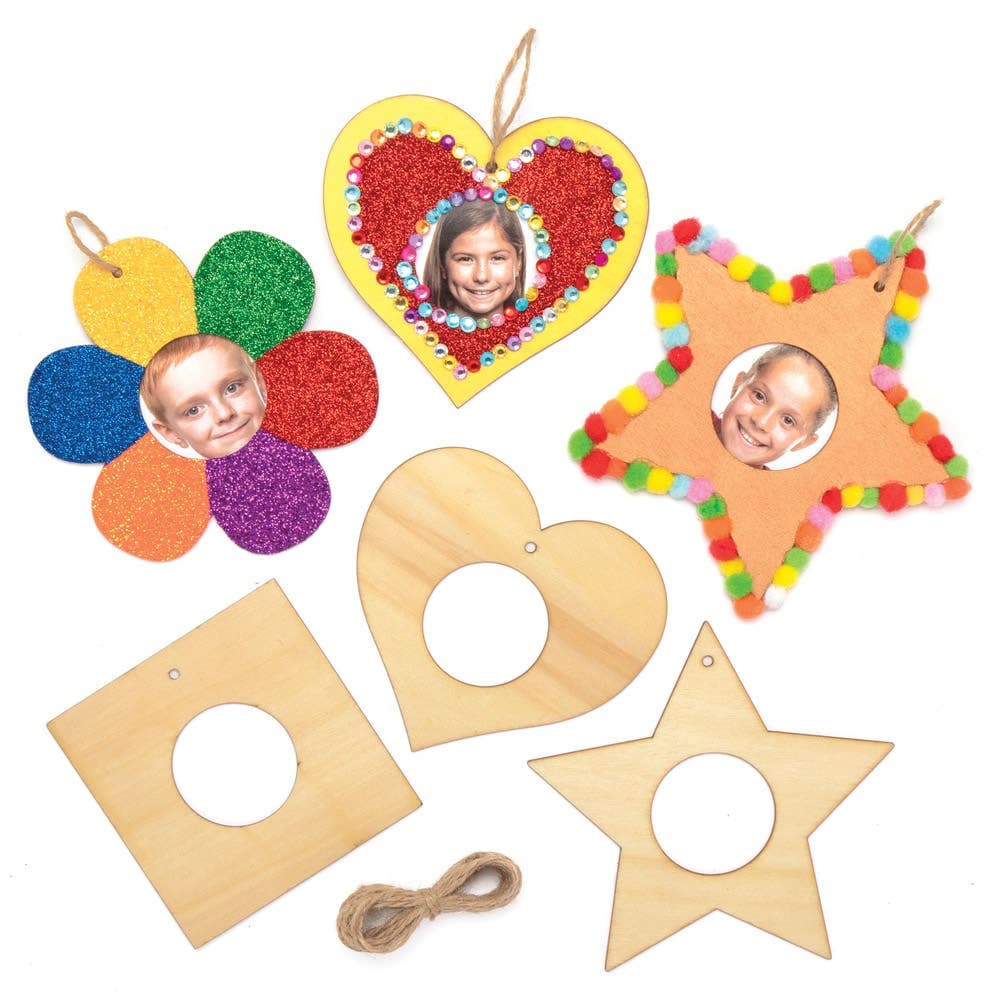 Wooden Photo Frame Blanks (Pack of 10) Decoration Craft Kits